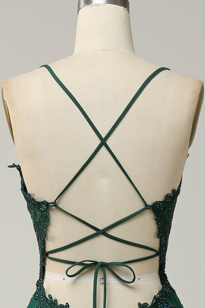 Élégante Robe de Bal A-Ligne avec Bretelles Spaghetti et Laçage – Modèle Julia