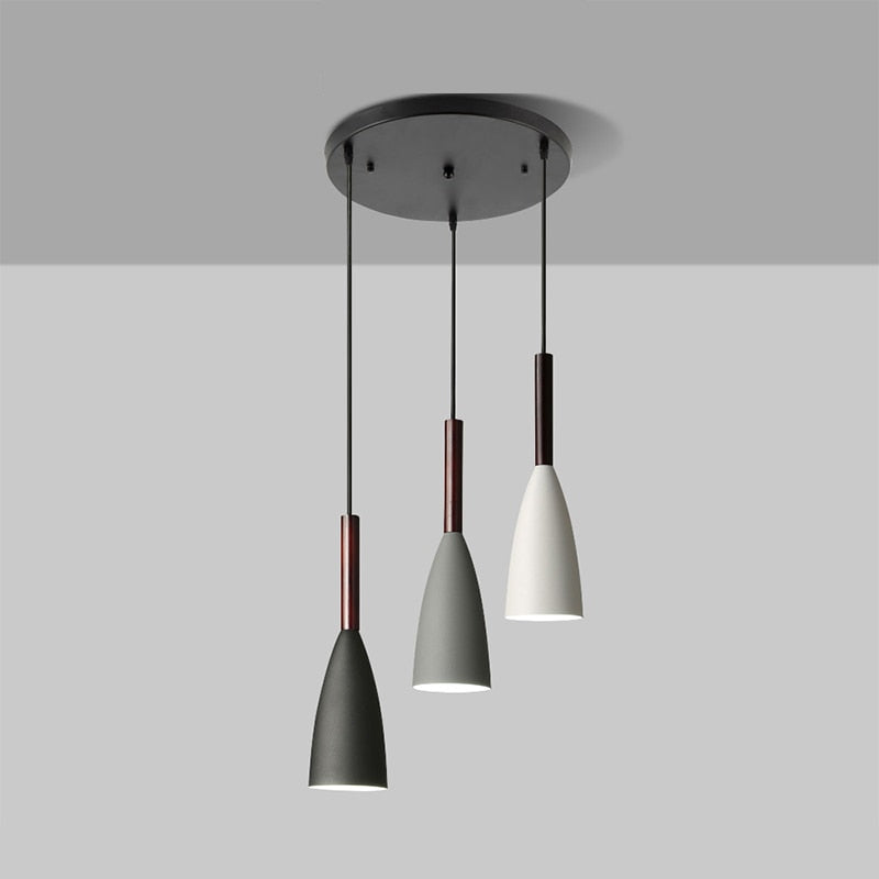 Suspension Scandinave Moderne à 3 Lumières – Design Contemporain avec Corps en Aluminium et Longueur Câble Ajustable