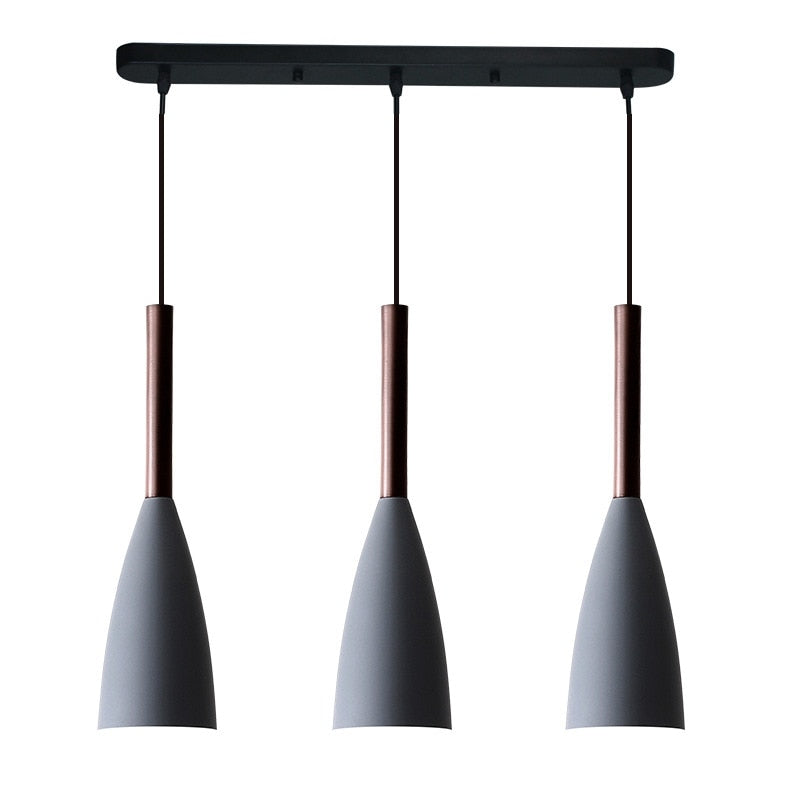 Suspension Scandinave Moderne à 3 Lumières – Design Contemporain avec Corps en Aluminium et Longueur Câble Ajustable