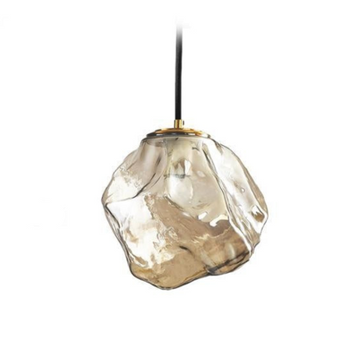Suspension Lava Glass en Cuivre et Verre – Éclairage LED Moderne