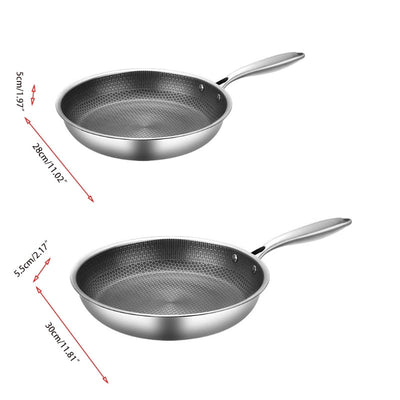 Poêle Antiadhésive en Acier Inoxydable CuisinePro – Cuisson Parfaite et Facile