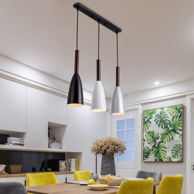 Suspension Scandinave Moderne à 3 Lumières – Design Contemporain avec Corps en Aluminium et Longueur Câble Ajustable