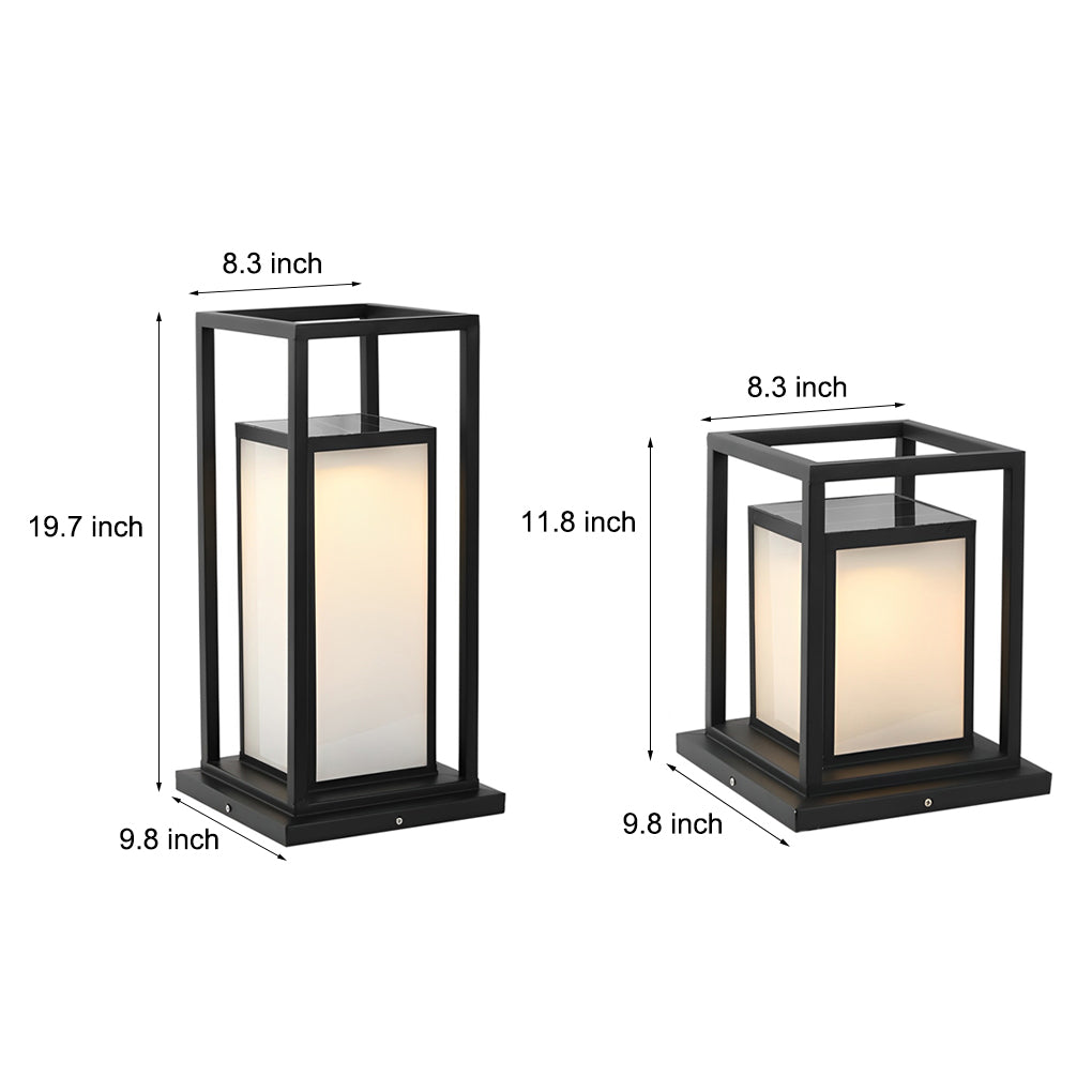 Lampe Solaire de Terrasse en Acier Inoxydable - Étanche et Résistante aux Intempéries, LED Warmwhite