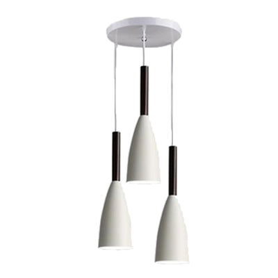 Suspension Scandinave Moderne à 3 Lumières – Design Contemporain avec Corps en Aluminium et Longueur Câble Ajustable