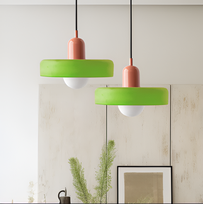 GlampGlow - Suspension luminaire en Verre Ajustable et Colorée, Applique Moderne