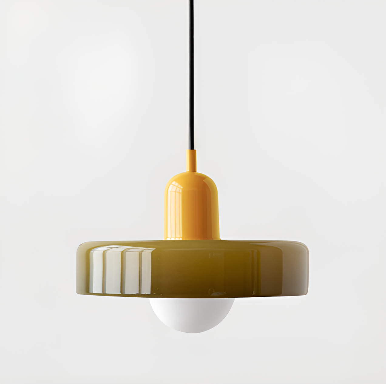 GlampGlow - Suspension luminaire en Verre Ajustable et Colorée, Applique Moderne