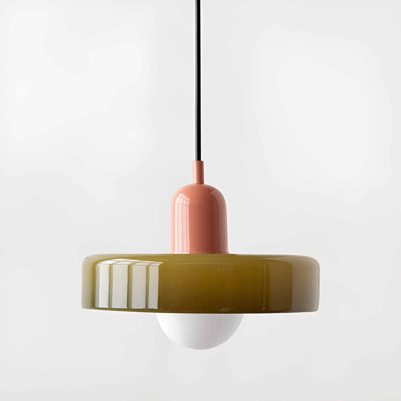 GlampGlow - Suspension luminaire en Verre Ajustable et Colorée, Applique Moderne