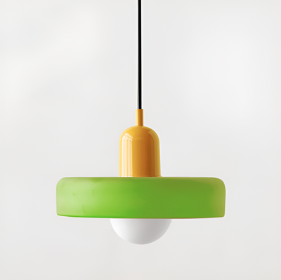 GlampGlow - Suspension luminaire en Verre Ajustable et Colorée, Applique Moderne