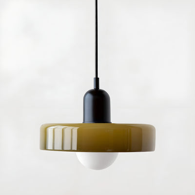 GlampGlow - Suspension luminaire en Verre Ajustable et Colorée, Applique Moderne