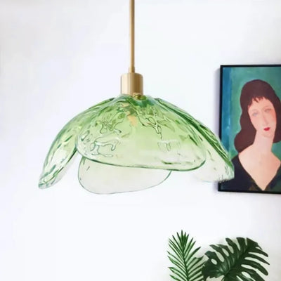 Suspension Fleurie Créative pour Table de Nuit – Éclairage Élégant en Verre pour Chambre et Salon
