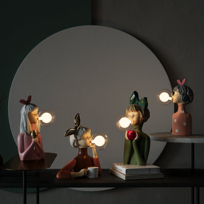 Lampe de Table Artisan Sisters – Élégance Artisanale en Bois et Textile