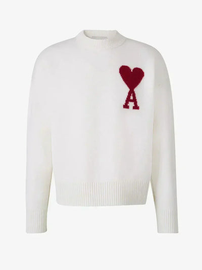 Pull en Laine Unisexe HeartLoom – Design Élégant avec Logo Cœur