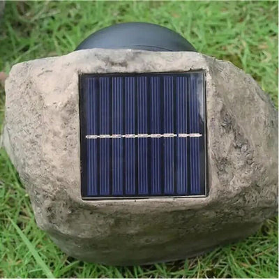 Lampe Solaire LED Rocky - Design Naturel en Pierre avec Tête de Lampe Réglable et Résistance IP65
