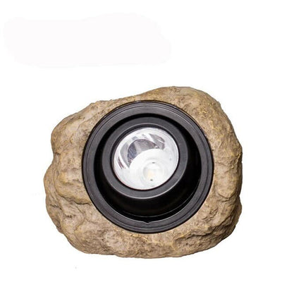 Lampe Solaire LED Rocky - Design Naturel en Pierre avec Tête de Lampe Réglable et Résistance IP65