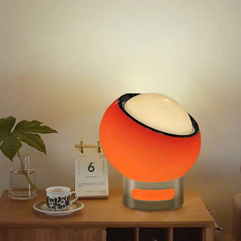 Lampe de Table French Opal Bauhaus - Éclairage Moderne en Verre et Acier Inoxydable