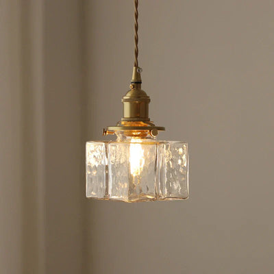Lampe Pendante Retro Moderne en Verre avec Cordon Doré - Éclairage LED Élégant