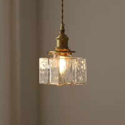 Suspension Vintage en Verre – Éclairage Rustique et Élégant pour Salon, Salle à Manger et Chambre
