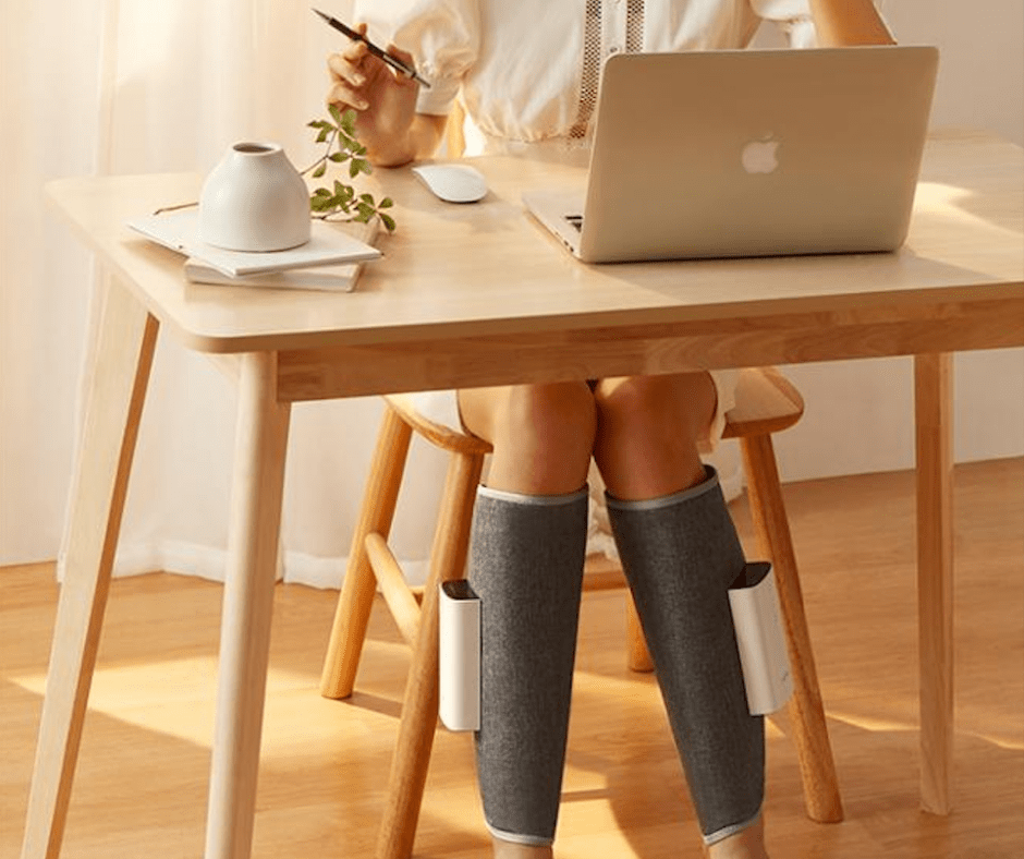 Appareil de Massage pour Jambes AirPulse – Compression d’Air, Chauffant, Sans Fil et Portable