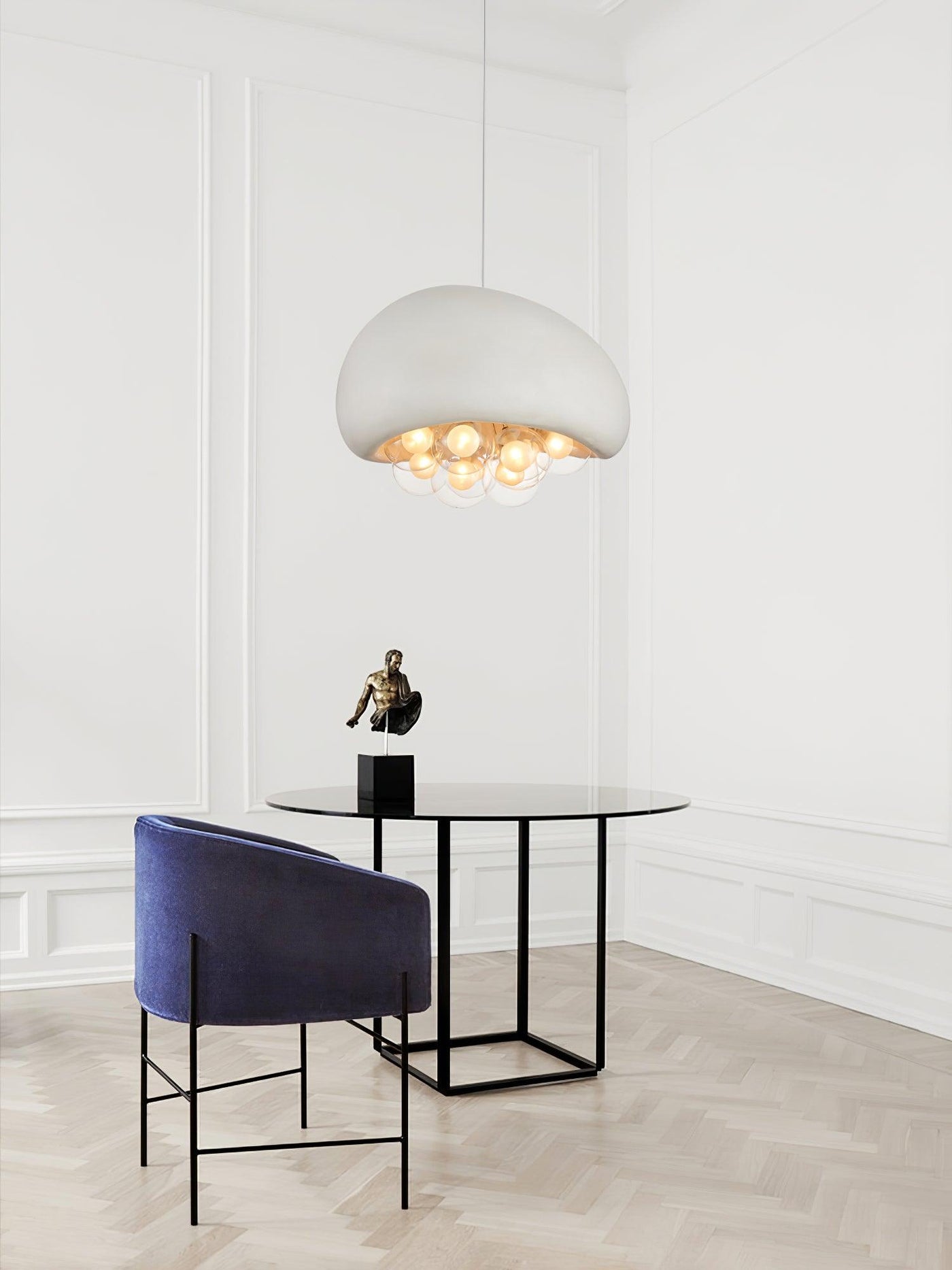Suspension Khmara Bubbles – Lampe Moderne en Verre et Métal, Design Original