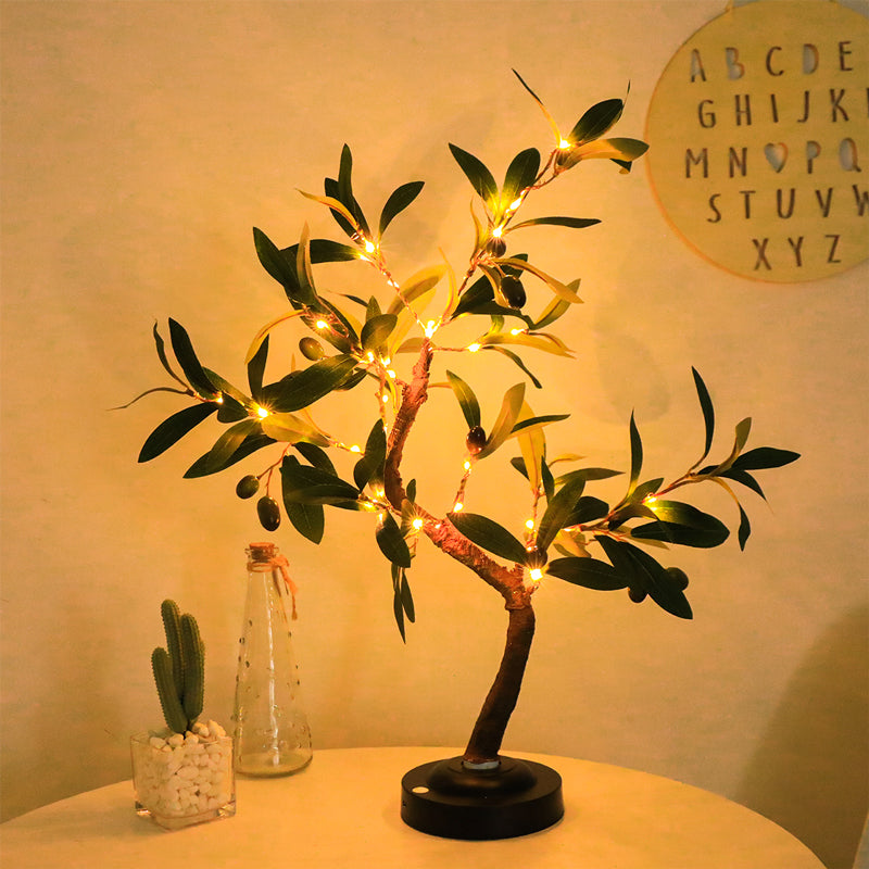 Lampe de Table LED en Forme d'Arbre – Décoration Naturelle et Écologique pour Salon et Chambre