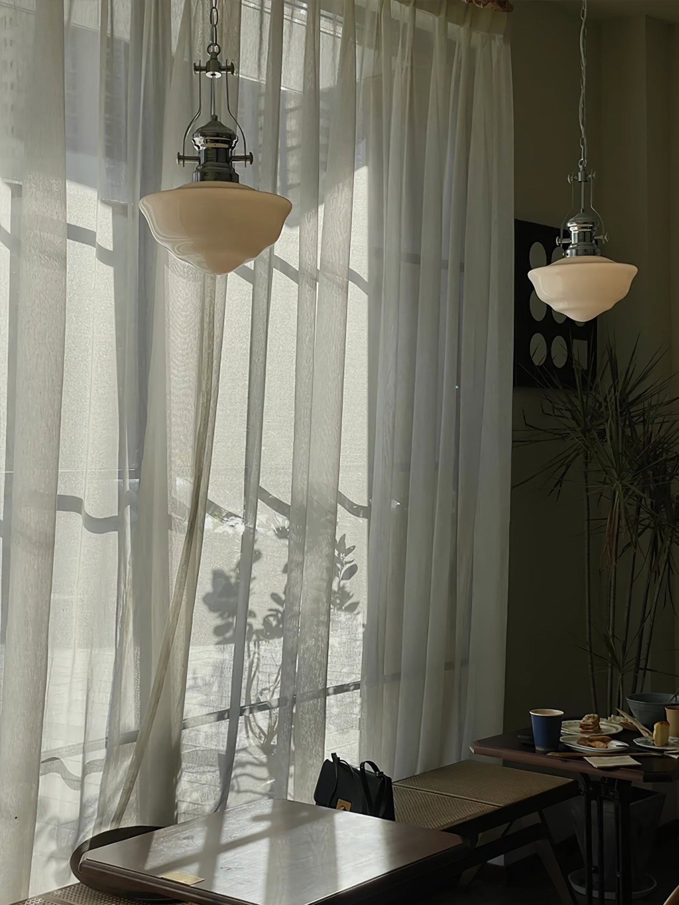 Suspension Lavagna Schoolhouse – Lampe Pendante en Verre et Métal, Design Moderne