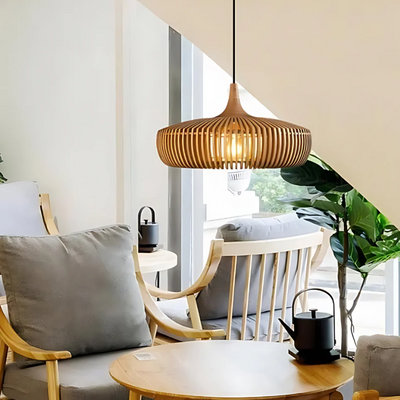 Suspension Design KyotoGlow – Élégance Japandi & Éclairage Apaisant