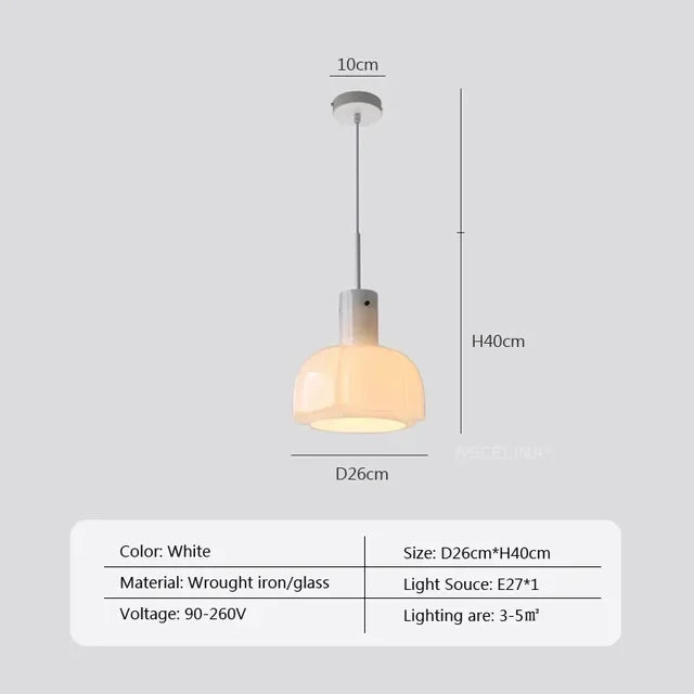 Suspension Arctic LED Nordic - Lampe Moderne en Verre et Métal avec Hauteur Réglable
