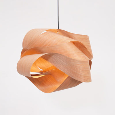 Suspension Link en Bois et Métal - Lampe Moderne à Lumière Douce pour Intérieur Élégant