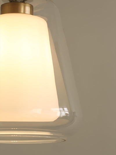 Suspension Lucinda en Verre - Lampe Moderne avec Base en Métal et Éclairage LED