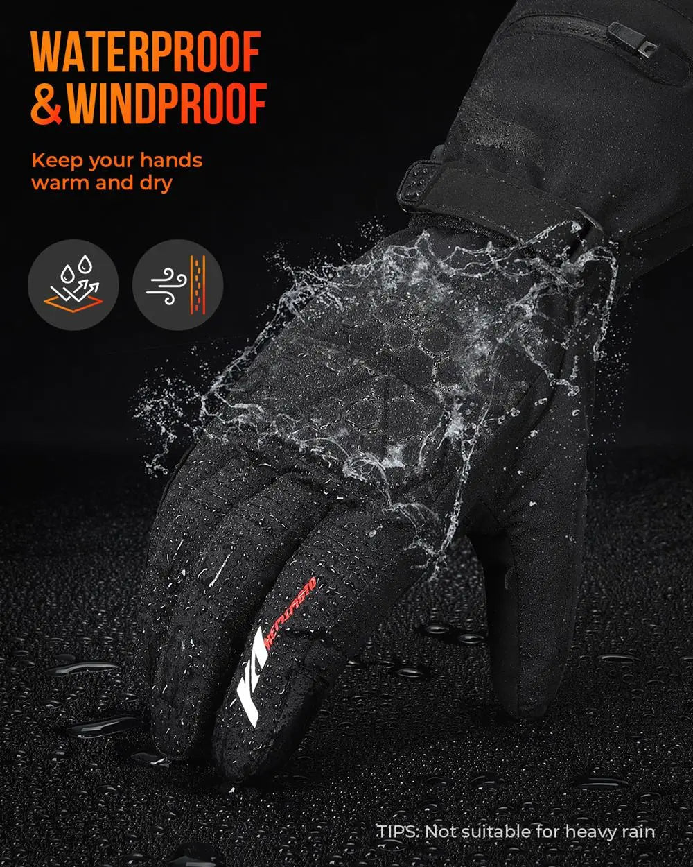 Gants Chauffants ThermoGrip – Rechargeables, Imperméables, Idéal pour l’Hiver et les Sports de Neige