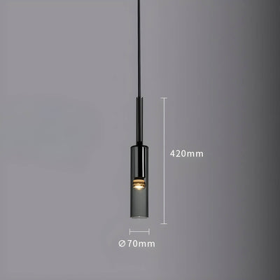 Suspension Marque - Lampe Moderne en Verre et Métal avec LED Intégrée