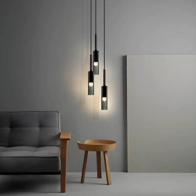 Suspension Marque - Lampe Moderne en Verre et Métal avec LED Intégrée