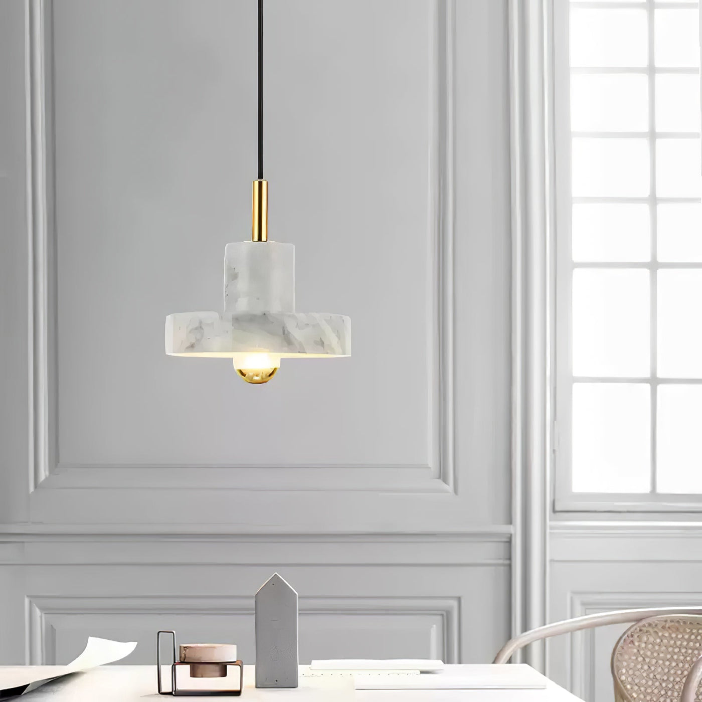 Suspension Marble Aura - Lampe Moderne en Marbre avec LED Intégrée