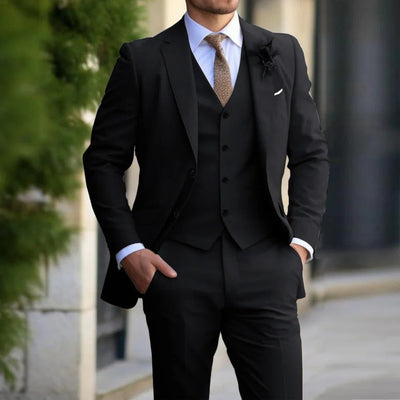 Costume 3 Pièces Homme Weston Élégance – Slim Fit, Confort Haut de Gamme, Polyvalent pour Travail et Cérémonies