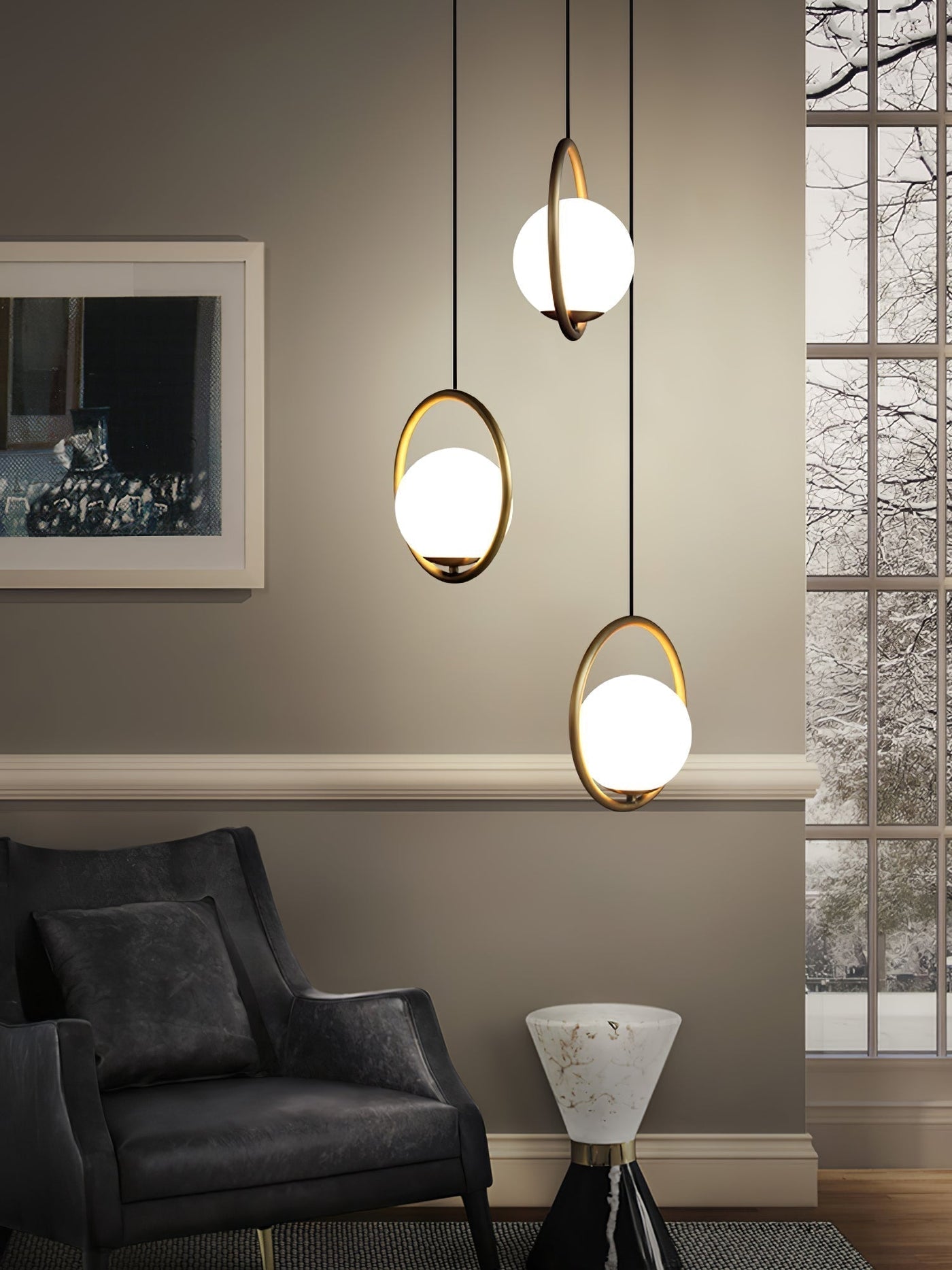 Suspension Mila en Métal et Verre – Lampe Moderne au Design Élégant