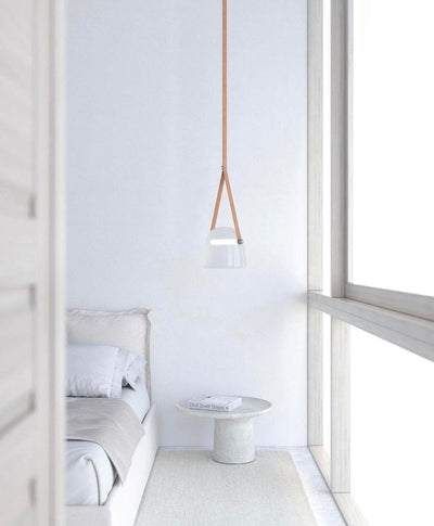 Suspension Mona Minimaliste en Métal et Verre - Éclairage LED Élégant pour Salon et Salle à Manger