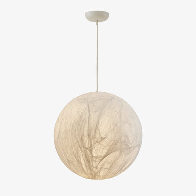 Suspension Mondseide en Soie Naturelle et Métal - Éclairage LED Élégant pour Salon et Chambre