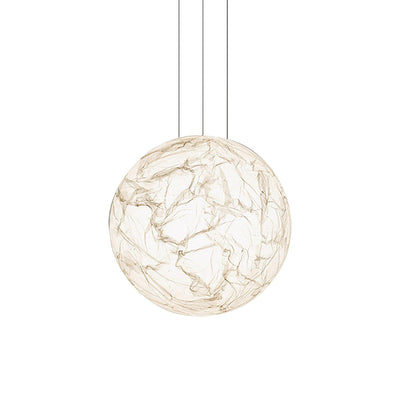 Suspension Mondseide en Soie Naturelle et Métal - Éclairage LED Élégant pour Salon et Chambre