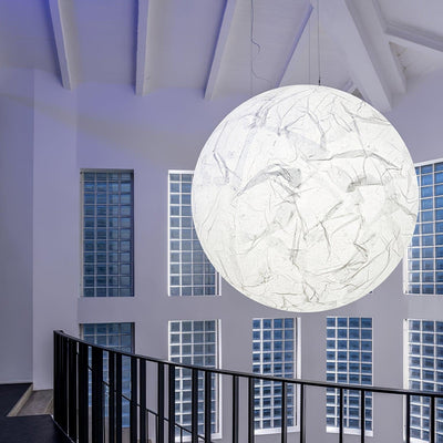 Suspension Mondseide en Soie Naturelle et Métal - Éclairage LED Élégant pour Salon et Chambre