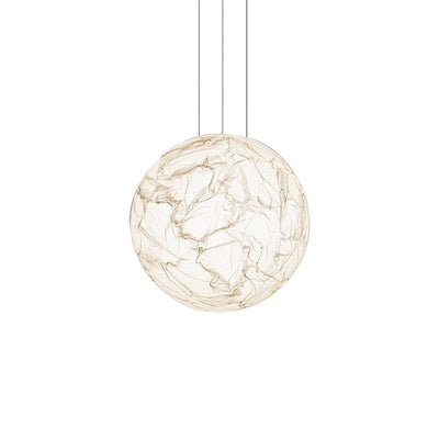 Suspension Mondseide en Soie Naturelle et Métal - Éclairage LED Élégant pour Salon et Chambre