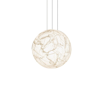 Suspension Mondseide en Soie Naturelle et Métal - Éclairage LED Élégant pour Salon et Chambre