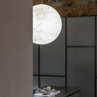 Suspension Mondseide en Soie Naturelle et Métal - Éclairage LED Élégant pour Salon et Chambre