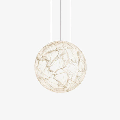 Suspension Mondseide en Soie Naturelle et Métal - Éclairage LED Élégant pour Salon et Chambre