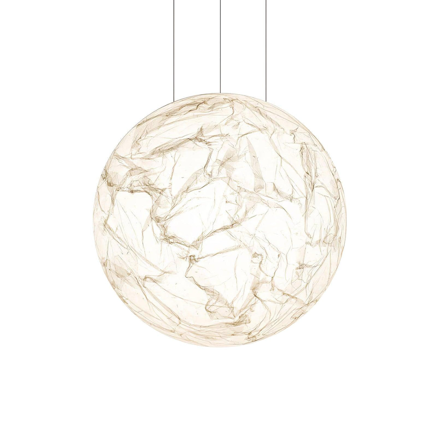 Suspension Mondseide en Soie Naturelle et Métal - Éclairage LED Élégant pour Salon et Chambre