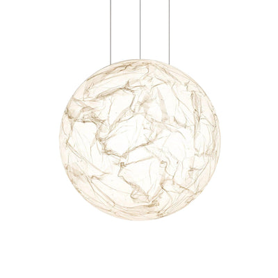 Suspension Mondseide en Soie Naturelle et Métal - Éclairage LED Élégant pour Salon et Chambre
