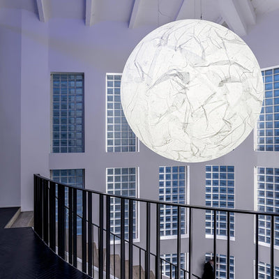 Suspension Mondseide en Soie Naturelle et Métal - Éclairage LED Élégant pour Salon et Chambre