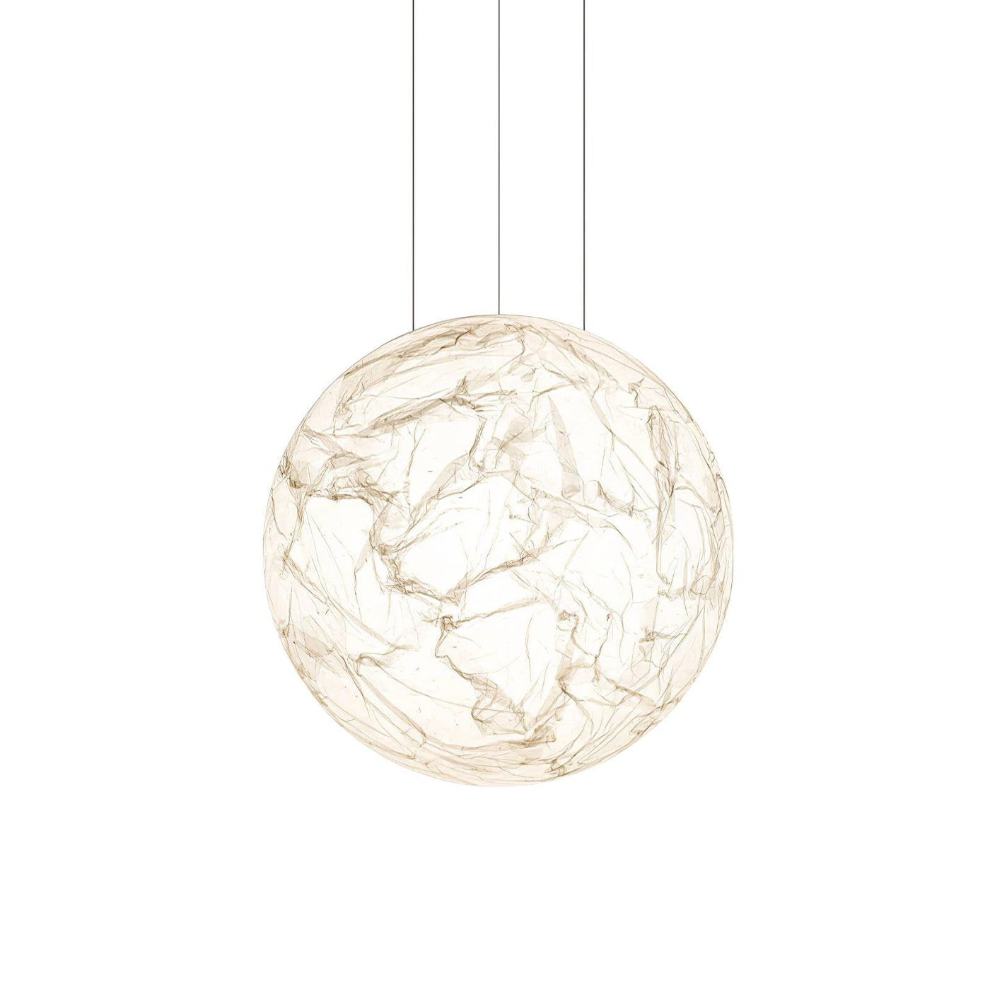 Suspension Mondseide en Soie Naturelle et Métal - Éclairage LED Élégant pour Salon et Chambre