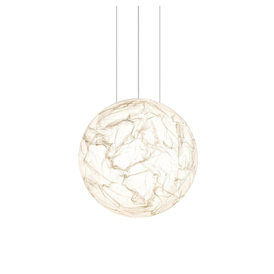 Suspension Mondseide en Soie Naturelle et Métal - Éclairage LED Élégant pour Salon et Chambre