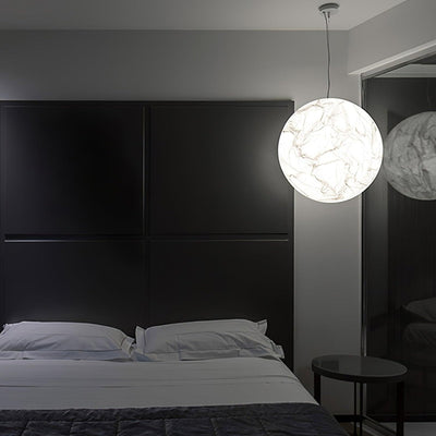 Suspension Mondseide en Soie Naturelle et Métal - Éclairage LED Élégant pour Salon et Chambre