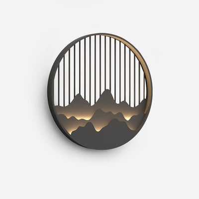 Lampe Murale Extérieure Mountain - Lampe LED en Acier Inoxydable avec Motif Montagne et Eau